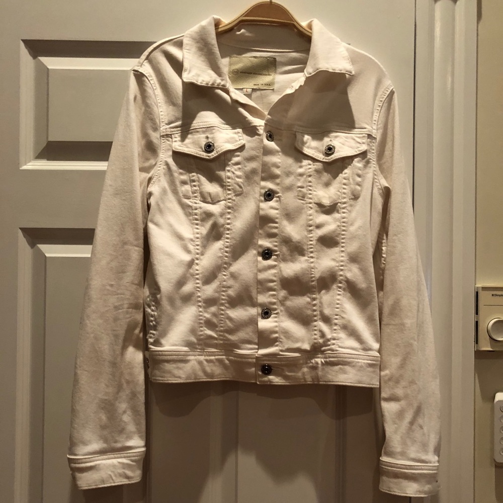 AG the Robyn white denim jacket